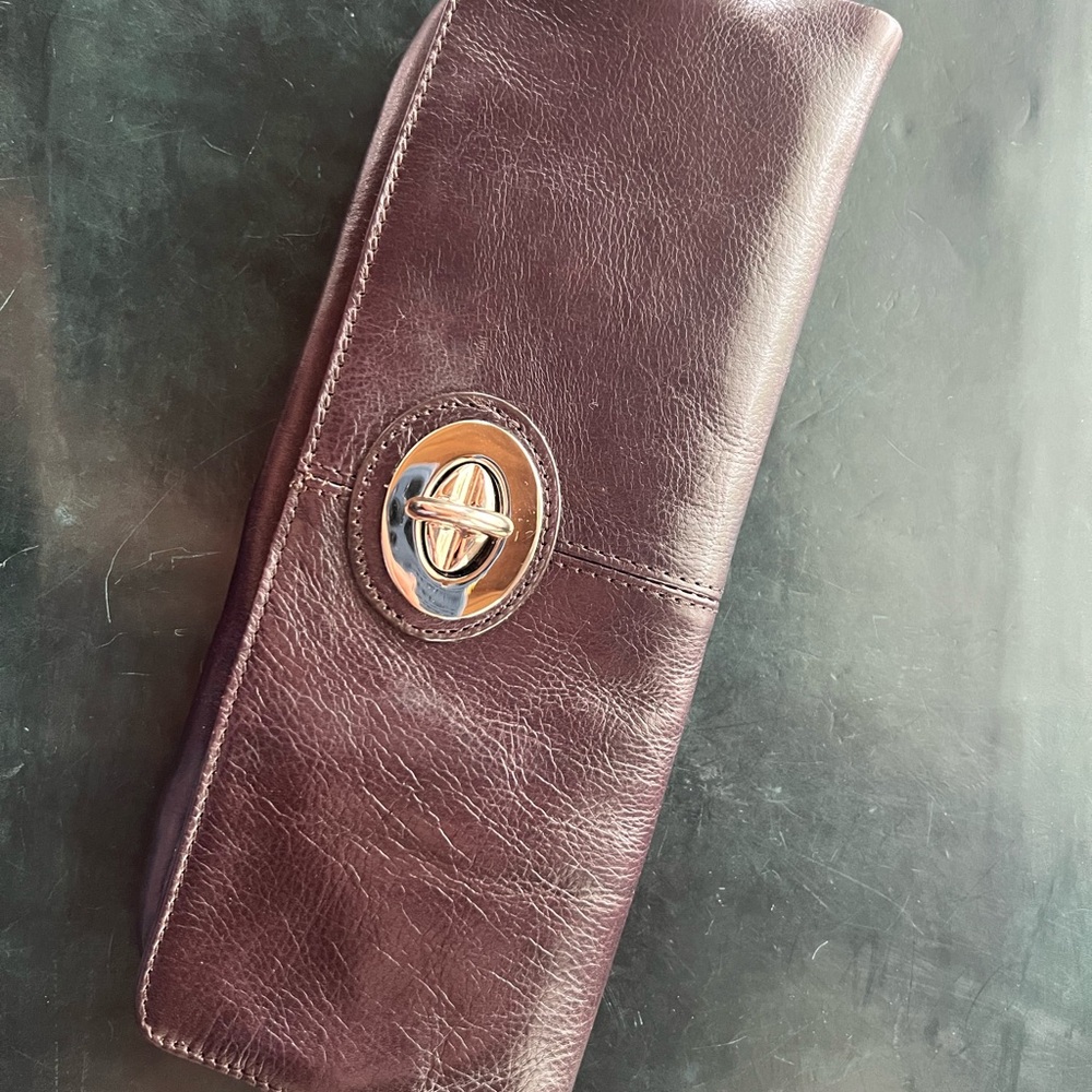 Black Leather Clutch